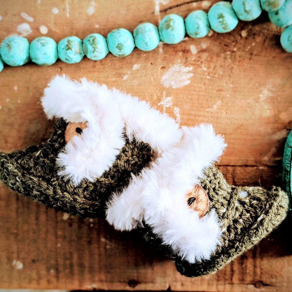 Adorable Green and White Kids Booties